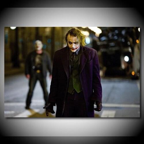 The Dark Knight joker Heath Ledger Picture Artwork Painting Wall Art Canvas Posters and Prints Modern Home Decorations