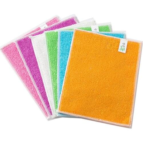 Kitchen Anti-grease Wipping Rags Efficient Bamboo Fiber Cleaning Cloth Home Washing Dish Multifunctional Cleaning Tools