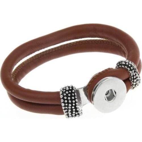 Hot wholesale Snap Bracelet&Bangles High quality leather Bracelets fit 18mm DIY Snaps Button Jewelry