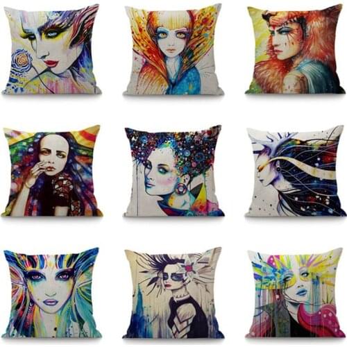 Linen Pillow Case pixie cold goddess of colours Throw Pillow Cover Decorative Cushion Cover for Sofa Home Decor Seat Cushion