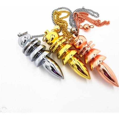 Pendulum metal pendant Charms chakra Amulet Pendulum Natural Stone Amulet Healing Meditation for Men Women Necklaces & Pendants