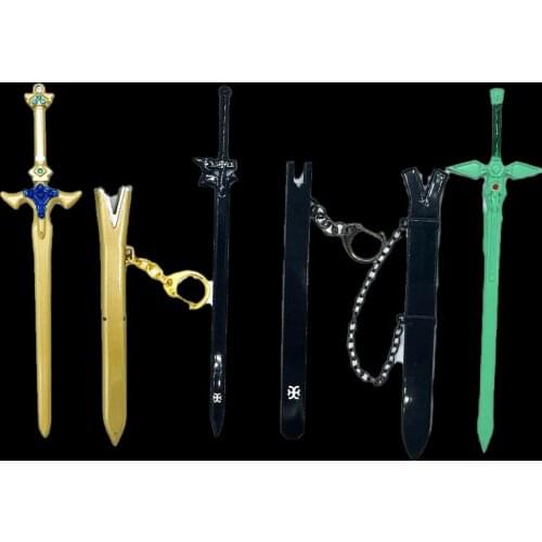 Alloy Sword with Scabbard Weapon Model Birthday Creative Gift Keychain Home Decoration Exhibition Jewelry God Domain Surrounding