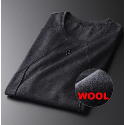 Brand Wool Mens Sweater Luxury Autumn Solid Color Round Collar Sweater Man Winter Fashion Slim Fit Sweater Male Plus Size 4XL