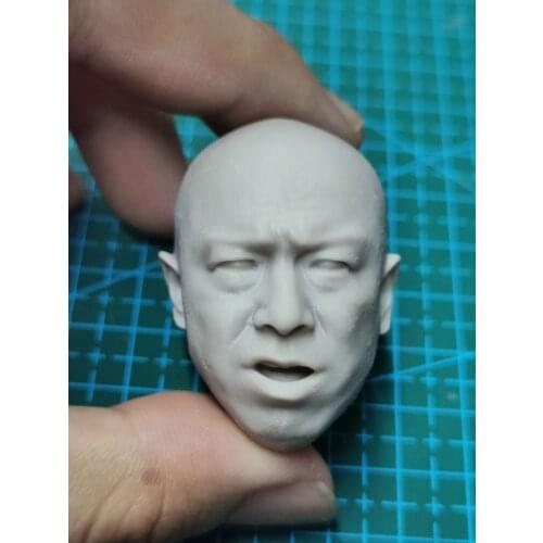 1/6 Scale Male Unpainted Head Model Similar to Bo Huang for 12''Body