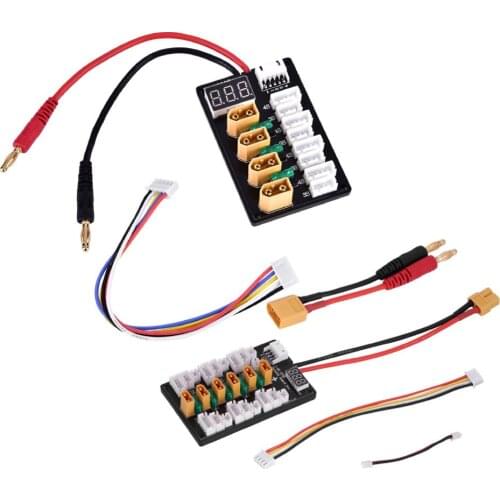 New 3S 4S LiPo Batteries Parallel Charging Board XT60 Banana Plug B6 Charger Remote Control Accessories Hot Sale RC Models Parts