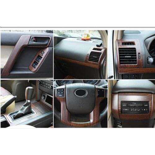Car Peachwood Interior Trim Cover for Toyota Land Cruiser Prado 150 2018 2019 2020 Years Multiple Choices Accessories ABS CHROME