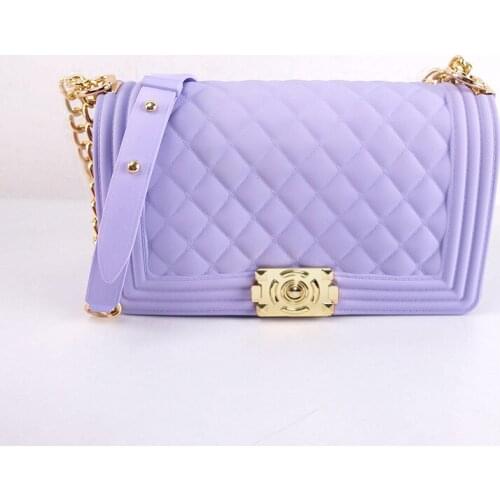 Wholesale Candy Women Handbags Colorful Rainbow Jelly Bags PVC Lady Shoulder Bags Crossbody Bag Jelly Purse Jelly Travel Bag