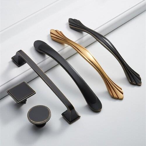 European Style Solid Brass Door Knob Cupboard Pulls Wardrobe Drawer Handles Furniture Hardware Accessories Knobs and Handle
