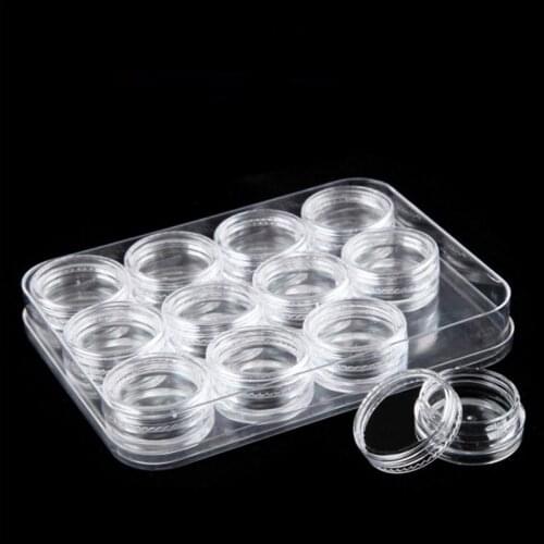 12 Grid Nail Art Jewelry Box Nail Art Dry Flower Empty Box Glitter Sequin Bottle Empty Box Nail Art Diamond Empty Box Set