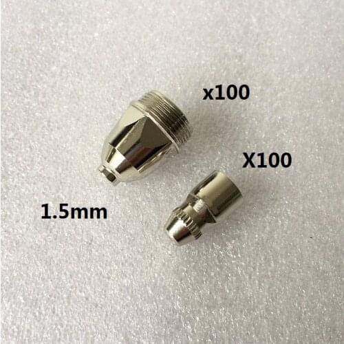 Hafnium P80 Nozzle 1.5 mm Electrode 70A - 80A Feimate Air Plasma Cutting Torch Consumables 200pcs SALE1