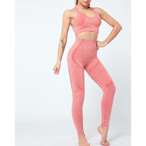 Gym outfits for Women Workout Set Yoga Sport Fitness Suits Scrunch Booty Leggings Racerback Workout Gym Bras Athletic Sets