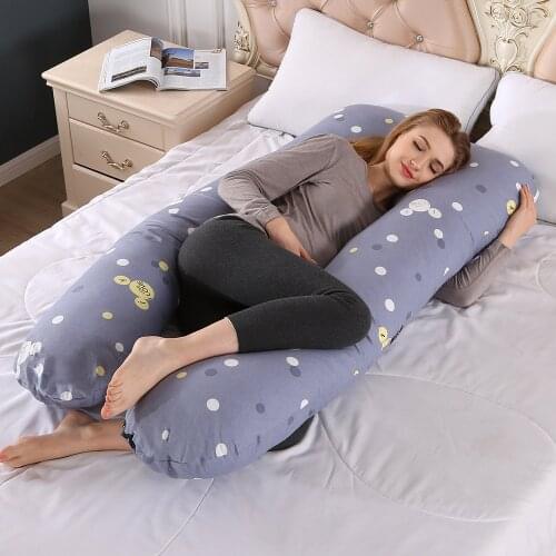 U Shape Maternity Pregnancy Pillow Side Sleeper Bedding Support Pillow For Pregnant Women Body Cotton Pillowcase
