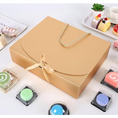 AVEBIEN Universal Square Gift Carton Wedding Birthday Party Portable Bowknot Boxes Product Baking Exquisite Packaging Gift Boxes