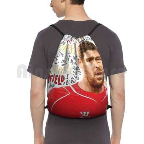 Steven Gerrard-Backpack Drawstring Bags Gym Bag Waterproof Steven Gerrard Captain Football Sport