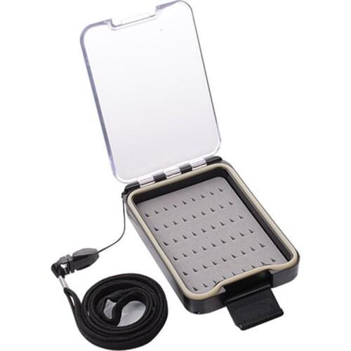 1Pcs Waterproof Pocket Slit Foam Insert Fly Fishing Box 10.4X7.2X2.2CM Plastic Transparent Cover Nymphs Lure Boxes