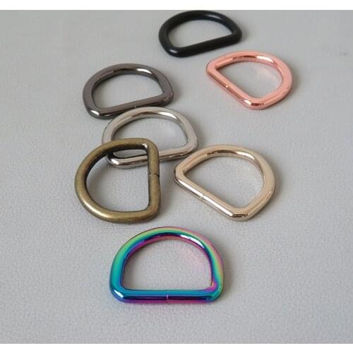 10Pcs 25mm Webbing Metal D Ring Belt Loop Buckle For Bag Backpack Straps Accessory Hardware Pet Dog Collar Garment Sewing Clasps