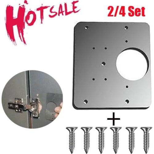 2/4set Hinge Repair Plate for Cabinet Furniture Drawer Window Stainless Steel Table Plates scharnier Door Hinger Accessories