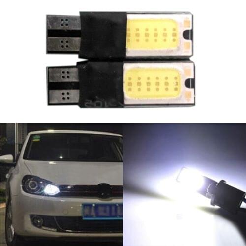 2 X Car Light T10 W5W 194 168 No Error COB Canbus Side Lamp Wedge White Light Bulb 6W LED Car Accessories