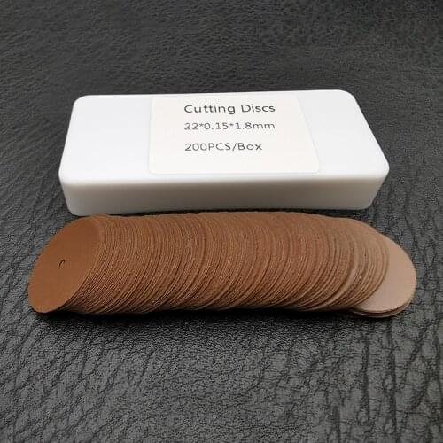 200PCS Dental Lab Separating Discs Abrasives For Metal Ceramic Crown Watch Cutting Polishing Jewelry Watch Buffing 22X0.15mm