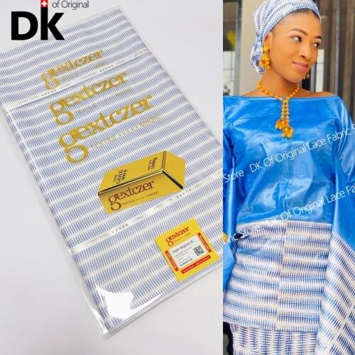 2021 High Quality African Lace Bazin Riche Printing DIY 100% Cotton Keep Shining Fabric For Nigerian Traditionaal Wedding Dresse