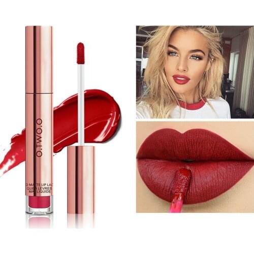 Velvet Matte Lip Gloss Makeup Lipstick Waterproof Long Lasting Moisture Cosmetic Pigment Lip Tint Cosmetics 12 colors