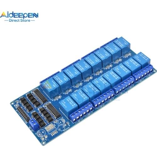 DC 5V 12V 16 Channel Relay Module Board with Optocoupler Protection LM2576 Power PIC AVR MCU DSP ARM For Arduino Smart Home