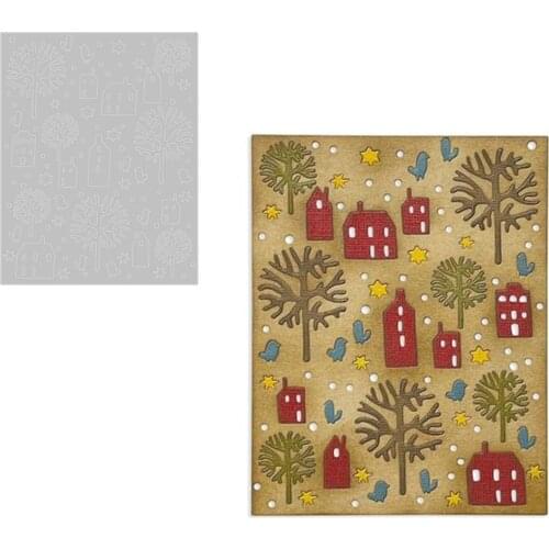 Countryside Tree House Metal Cutting Die Scrapbook Embossed Paper Card Album Craft Template Cut Die Stencils New for 2021 Arrive