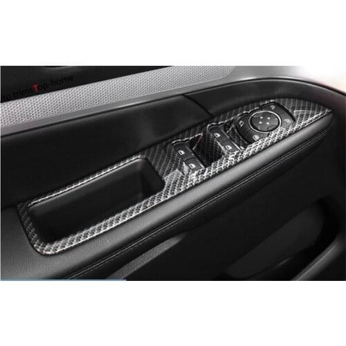 Yimaautotrims Door Handle Holder Window Lift Button Switch Panel Cover Trim Fit For Ford Explorer 2016 2017 2018 ABS Interior