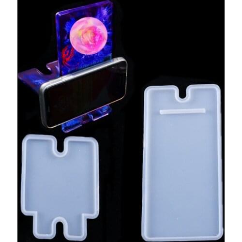 Phone Holder Stand Silicone Resin Mold Mobile Phone Bracket DIY Craft Making Mould