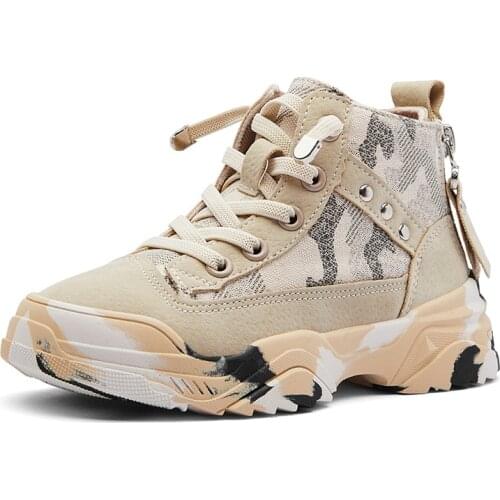 Childrens Boots 2020 autumn and winter new Martin boots girls Korean style high-top fashion casual shoes zapatos leather boots