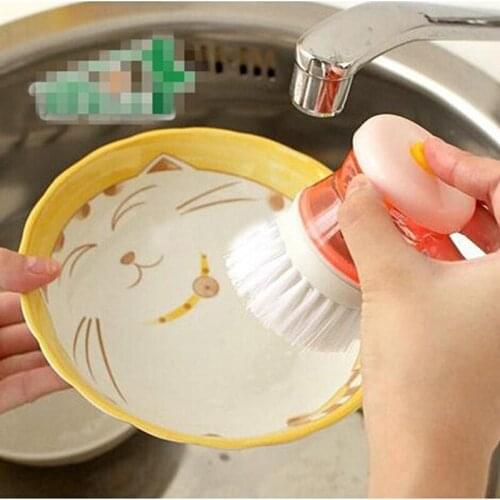 Hydraulic washing brush pot multicolor kitchen gadgets Wash Tool Pan Dish Bowl Palm Brush Scrubber Cleaning Cleaner +B A1-5