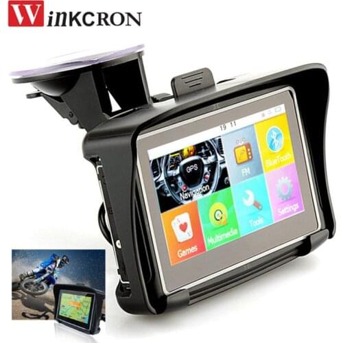 4.3" TFT touch screen Car Motorcycle GPS Navigation IPX7 Waterproof support gps map for Car Motorcycle 8GB Bluetooth free map