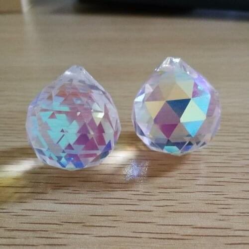 AAA quality 30mm AB crystal chandelier faceted prism ball glass chandelier parts free shipping
