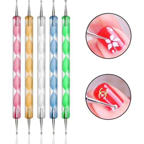 Nail Art Tool Dotting Pen 5 pieces DIY Painting Nail Flowers Dot Pen Set