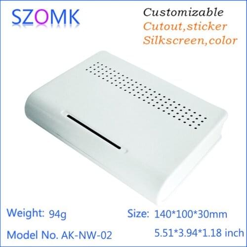 Szomk hot selling abs plastic router enclosure (4 pcs) 140*100*30mm network plastic box for electronics project equipment boxes