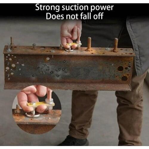 Metalworking Magnet Head Magnetic Ground Clamp Metal Plate Welding Support Tool Car Repair Accessories