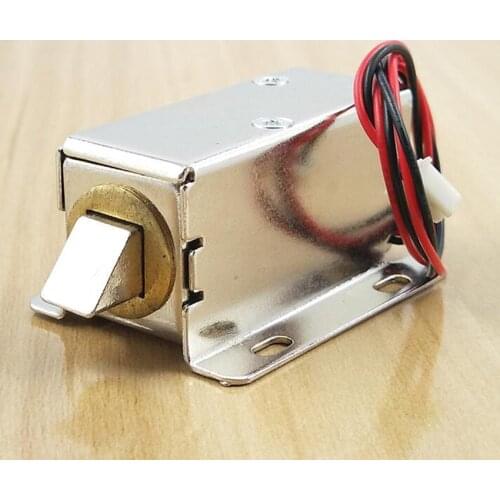 DC 12V/24V Mini Small Solenoid Electromagnetic Electric Control Cabinet Drawer Lock Intelligent Auto Lock for DIY Project