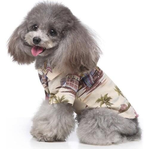 Fashion Luxury Pet Hawaiian Shirt Thin Pet Dog Shirt Spring/summer Pet Dog Cat Plaid Shirt Dog Clothes
