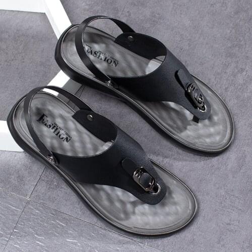 Sandals Mens 2021 Summer New Soft-soled Casual Mens Beach Shoes Outdoor Vietnamese Flip-flop Sandals and Slippers Mens Wear