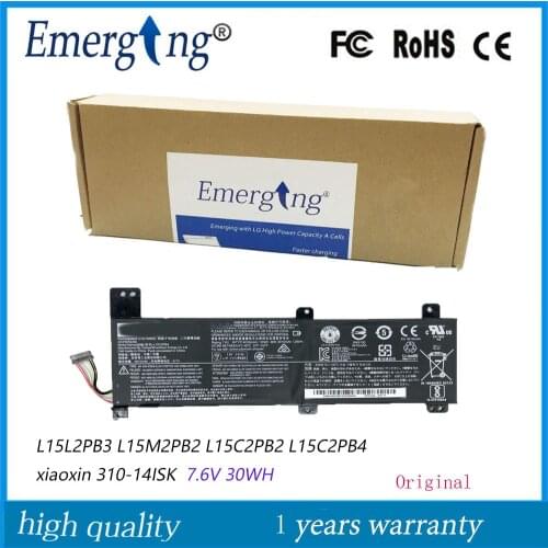 7.6V 30WH New Original Battery L15C2PB4 for Lenovo xiaoxin 310-14ISK 310-14IKB L15L2PB2 L15M2PB2 L15C2PB2 L15L2PB3
