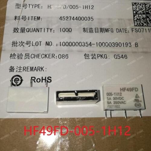 New Relay HF49FD-005-1H11 HF49FD-012-1H12 HF49FD-024-1H11T 1H12T
