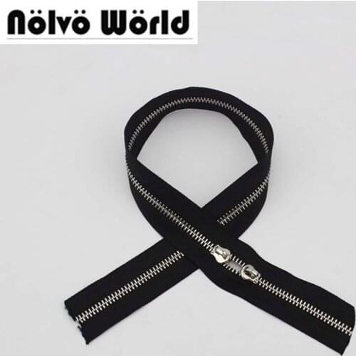 Wholesale 100Yards 5# Copper teeth zipper,black tape No.5 metal teeth zippers for DIY bags,pants sewing(no zip head)