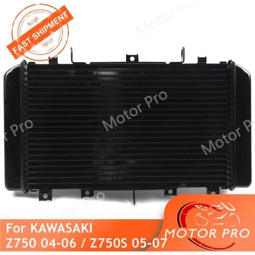 Motorcycle Radiator For Kawasaki Z750S 2005 2006 2007 Cooling Cooler Replacement Accessories Z 750 S Z750 750S Aluminum Black