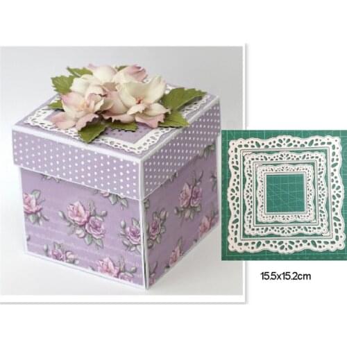 Christmas Lace Frame Metal Cutting Dies Stencils dies for DIY Scrapbooking dies Decoration Card Paper Craft dies Embossing Dies