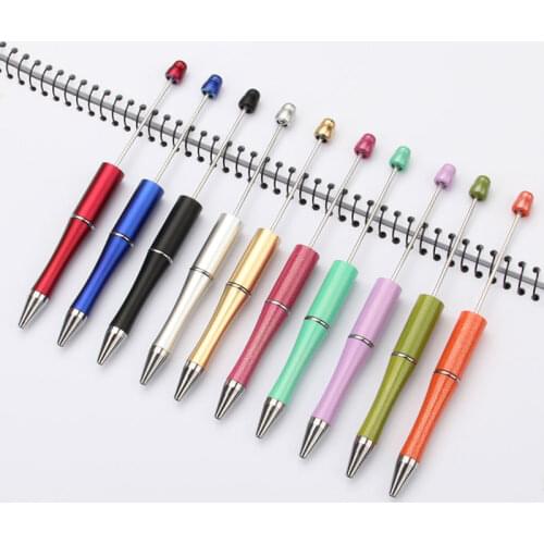 10pcs/lot Beadable Pen Bead DIY Beaded Crystal Pen Personalized Wedding Favors Baby Shower Birthday Baptism Party Gift