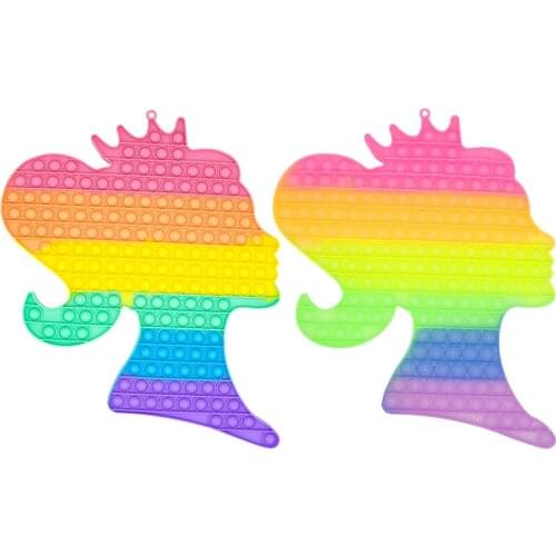 Silicone Head Portrait Push Bubble Austism Needs Antistress Puzzle Relaxing Kid Education Development Toys Play Fun Gift 1pc