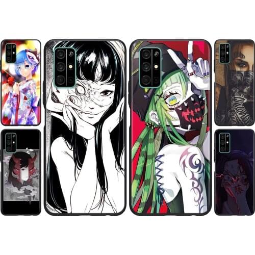 Silicone Cover Anime Girl Mask For Huawei Honor 30i 10X 30S 9A 9S 9X 30 9C 20 20S V20 10i 10 7C Pro Lite Phone Case