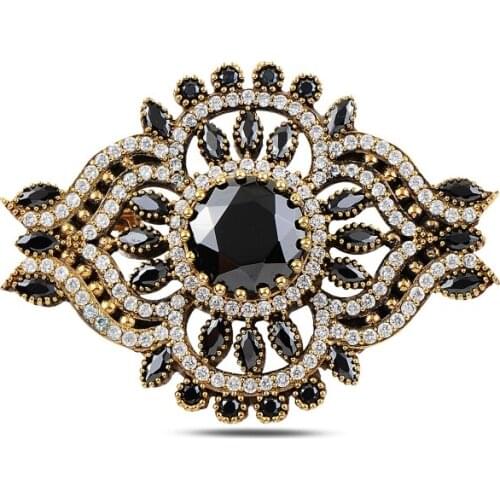 Silverlina Silver Zircon Stone Authentic Brooch