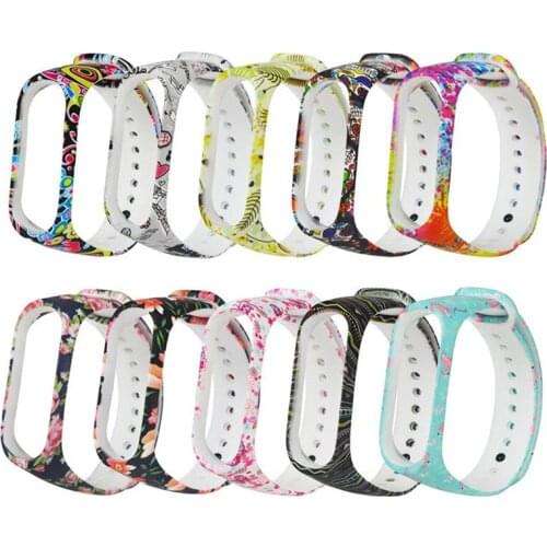 Personalized Print Replacement Sport Watch Silicone Wrist Strap Universal For Xiaomi Bracelet 3 For Xiaomi Mi Band 4/3 Strap