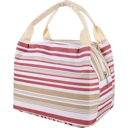 Student Lunch bag thickened Oxford cloth picnic bag large capacity outdoor aluminum foil heat preservation bag